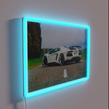 Load image into Gallery viewer, Electricity meets luxury with this sleek white Lamborghini neon sign.