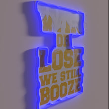 Load image into Gallery viewer, Add festive ambiance with our vibrant 'Win or Lose' game night sign.