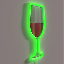 Load image into Gallery viewer, Brighten up your home bar with wine glass neon lighting