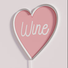 Load image into Gallery viewer, Vibrant RGB Wine Heart Neon Sign for Modern Bar Decorations