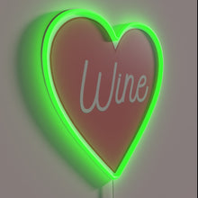 Load image into Gallery viewer, Add a touch of romance with colorful wine heart glow