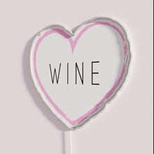 Load image into Gallery viewer, RGB Neon Heart Shaped Wine Bar Decor Wall Sign Accent