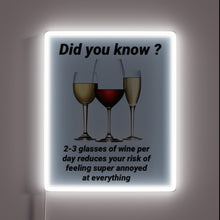 Load image into Gallery viewer, Vibrant Wine Necessity Neon Sign Glows in Bold Colorful Lighting