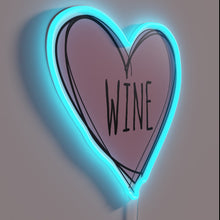 Load image into Gallery viewer, Neon lit wine bar decoration with colorful RGB glow effect