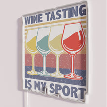 Load image into Gallery viewer, RGB Neon Sign: Wine Tasting Enthusiast's Favorite Hobby and Sport Decor