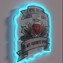 Load image into Gallery viewer, Vibrant Neon Wine Tasting Sign Adds Ambiance to Any Room