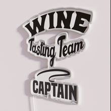Load image into Gallery viewer, Vintage wine tasting team captain humorous colorful LED neon decoration