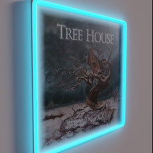 Load image into Gallery viewer, Cozy winter cabin ambiance in vibrant RGB neon glow lighting