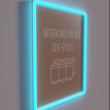 Load image into Gallery viewer, Gym Motivation Neon Sign with Flickering RGB Colors and Text.