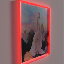 Load image into Gallery viewer, Add vibrant cosmic glow with this red velvet neon sign.