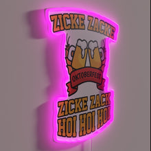 Load image into Gallery viewer, Traditional German spirit energized by vibrant Oktoberfest-themed RGB neon lighting.