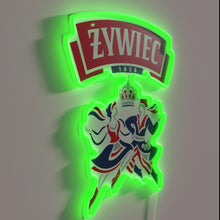 Load image into Gallery viewer, Add vibrant Polish flair with this bright RGB beer sign.