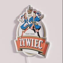 Load image into Gallery viewer, Vibrant RGB Neon Sign Featuring Zywiec Beer Brand Symbol Poland