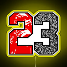 Load image into Gallery viewer, 23 Cement RGB neon sign yellow