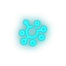 Load image into Gallery viewer, ice_blue 253_elastic_coin_crypto_crypto_currency led neon factory