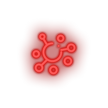 Load image into Gallery viewer, red 253_elastic_coin_crypto_crypto_currency led neon factory