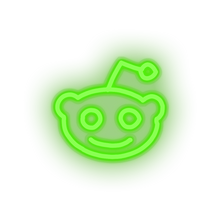 Load image into Gallery viewer, green 275_reddit_logo led neon factory