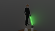Load image into Gallery viewer, Star luke fanart neon green lightsaber