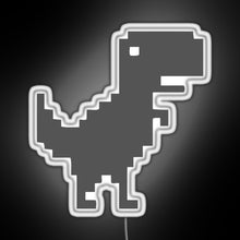 Load image into Gallery viewer, 8bit Dino RGB neon sign white