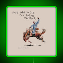Load image into Gallery viewer, Bad Bunny nadie sabe lo que va a pasar manana RGB neon sign green