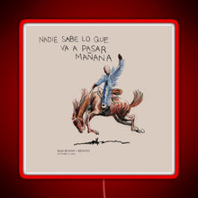 Load image into Gallery viewer, Bad Bunny nadie sabe lo que va a pasar manana RGB neon sign red