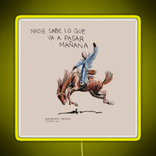 Load image into Gallery viewer, Bad Bunny nadie sabe lo que va a pasar manana RGB neon sign yellow