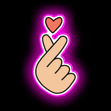 Load image into Gallery viewer, Finger Heart neon sign