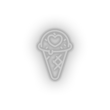 Load image into Gallery viewer, white ice_cream led heart ice cream love relationship romance sweet valentine day neon factory
