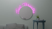 Load image into Gallery viewer, "just breathe" motivation mirror sign