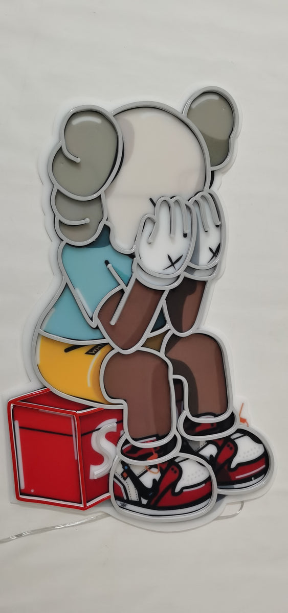 LED ネオン ライト KAWS アート supreme USB 壁掛 カウズ KAWS シュプリーム ネオン ライト LED インテリアの通販