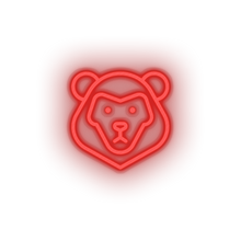 Load image into Gallery viewer, red lion led animal carnivore cartoon fauna leo lion zoo neon factory