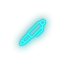 Load image into Gallery viewer, ice_blue pen led back to school edit education pen student study write neon factory