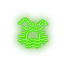 Load image into Gallery viewer, green sunset_sunrise led beach holiday sea summer sun sunset sunrise vacation neon factory
