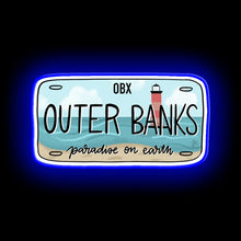Load image into Gallery viewer, THE ORIGINAL OBX license plate bright neon sign