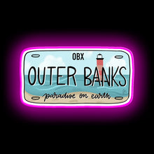 Load image into Gallery viewer, THE ORIGINAL OBX license plate bright neon sign