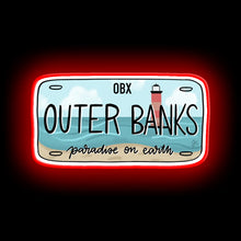 Load image into Gallery viewer, THE ORIGINAL OBX license plate bright neon sign
