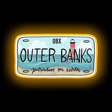 Load image into Gallery viewer, THE ORIGINAL OBX license plate bright neon sign