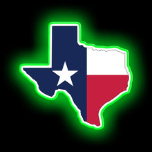 Load image into Gallery viewer, Texas State Outline with Flag neon sign
