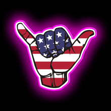 Load image into Gallery viewer, USA Shaka neon sign