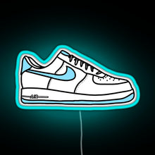 Load image into Gallery viewer, Af1 sneakers RGB neon sign lightblue