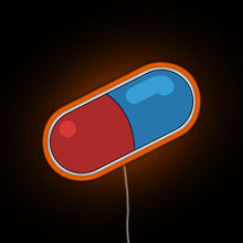 Load image into Gallery viewer, Akira pill RGB neon sign orange