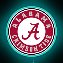 Load image into Gallery viewer, alabama crimson tide football RGB neon sign lightblue