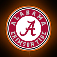 Load image into Gallery viewer, alabama crimson tide football RGB neon sign orange