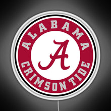 Load image into Gallery viewer, alabama crimson tide football RGB neon sign white