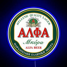 Load image into Gallery viewer, Alfa beer RGB neon sign blue
