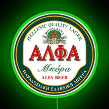Load image into Gallery viewer, Alfa beer RGB neon sign green