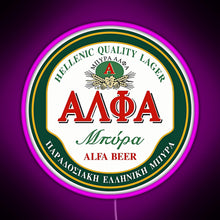 Load image into Gallery viewer, Alfa beer RGB neon sign  pink
