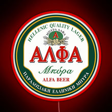 Load image into Gallery viewer, Alfa beer RGB neon sign red