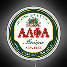 Load image into Gallery viewer, Alfa beer RGB neon sign white