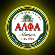 Load image into Gallery viewer, Alfa beer RGB neon sign yellow
